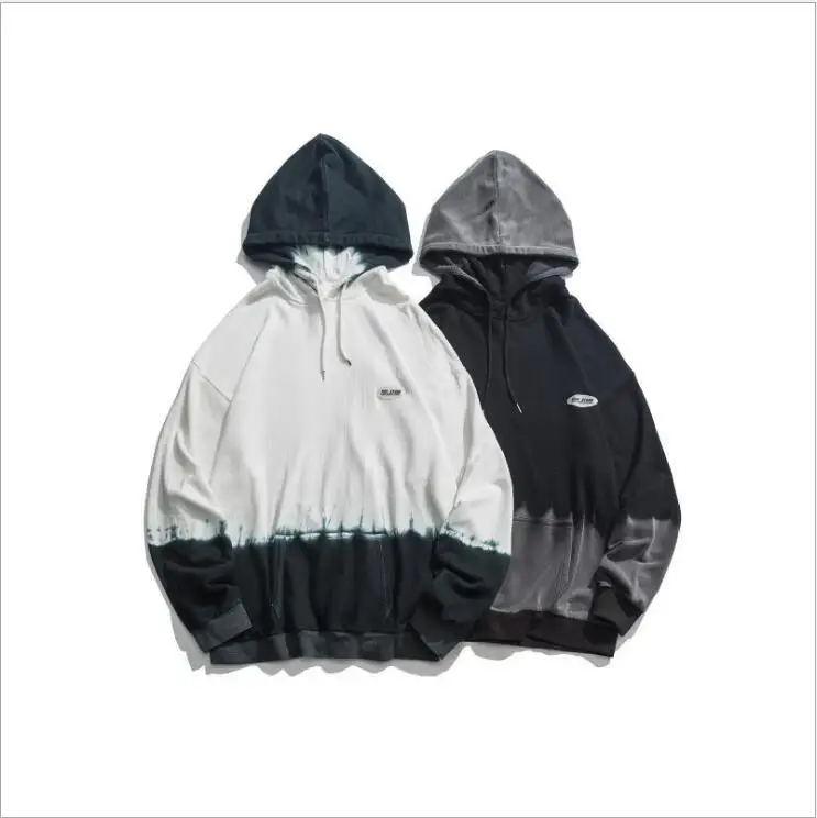 

Fashion Autumn Winter Men's Hoodies Tie Dyed Loose Pullover Casual Men Sweatshirt, Shown
