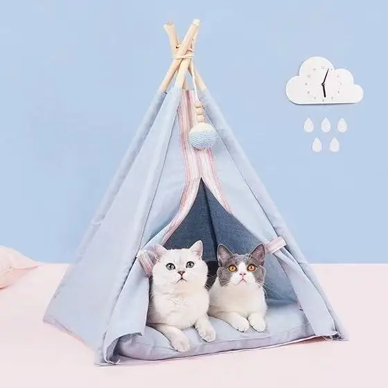 

2021 New Pet Supplies Amazon Top Seller Cat Toy Tent Luxury Dog Beds Washable Pets Accesories, Yellow