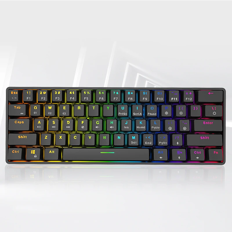 

AIWO Top Seller 2021 Mini Teclado Inalambrico Multi Colour Gaming Mini Wireless Ergonomic Keyboard, Black/white/blue/pink