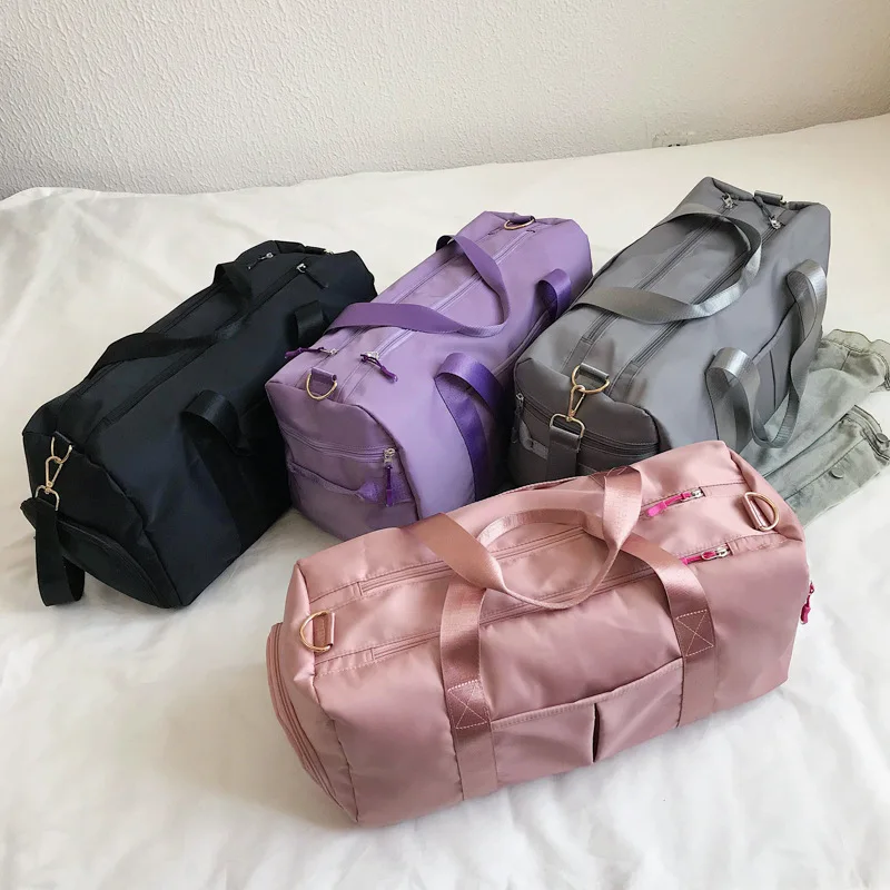 

New trending ladies sport yoga bag fashion women lightweight short travel weekend duffel bag mens gym tote bag