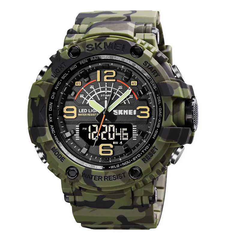 

Multiple Time Zone Skmei 1617 Watch Reloj Hombre High Quality Waterproof Military Sport Wholesale Digital Watches