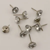 

16MM Clear faceted crystal glass button for upholstery nail for sofa furniture/satellite surface sofa