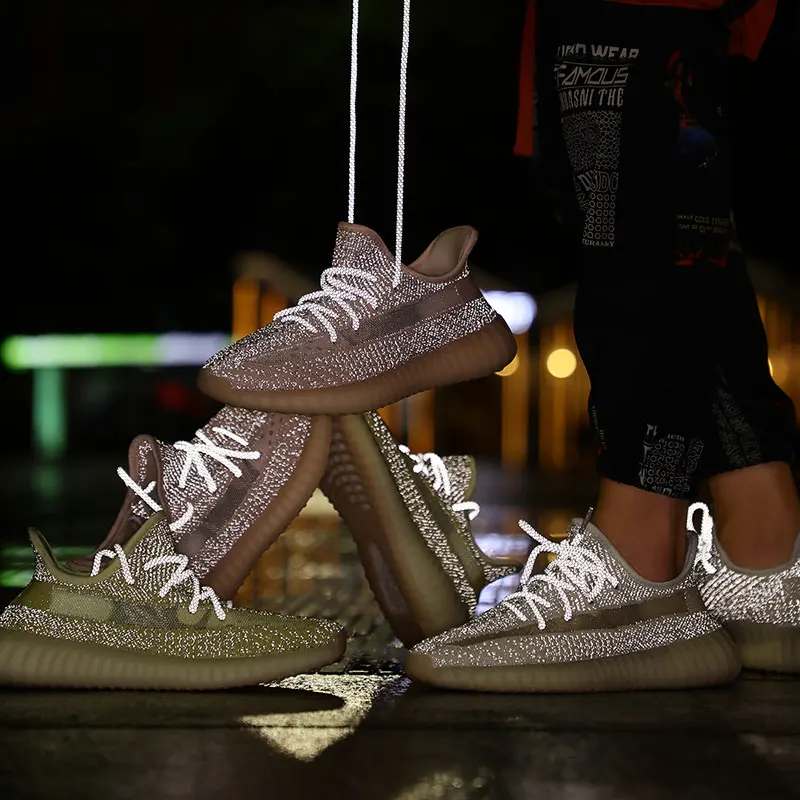 
Stylish Breathable Knit Reflective Upper Sports Shoes with -E-TPU Sole and 350 V2 