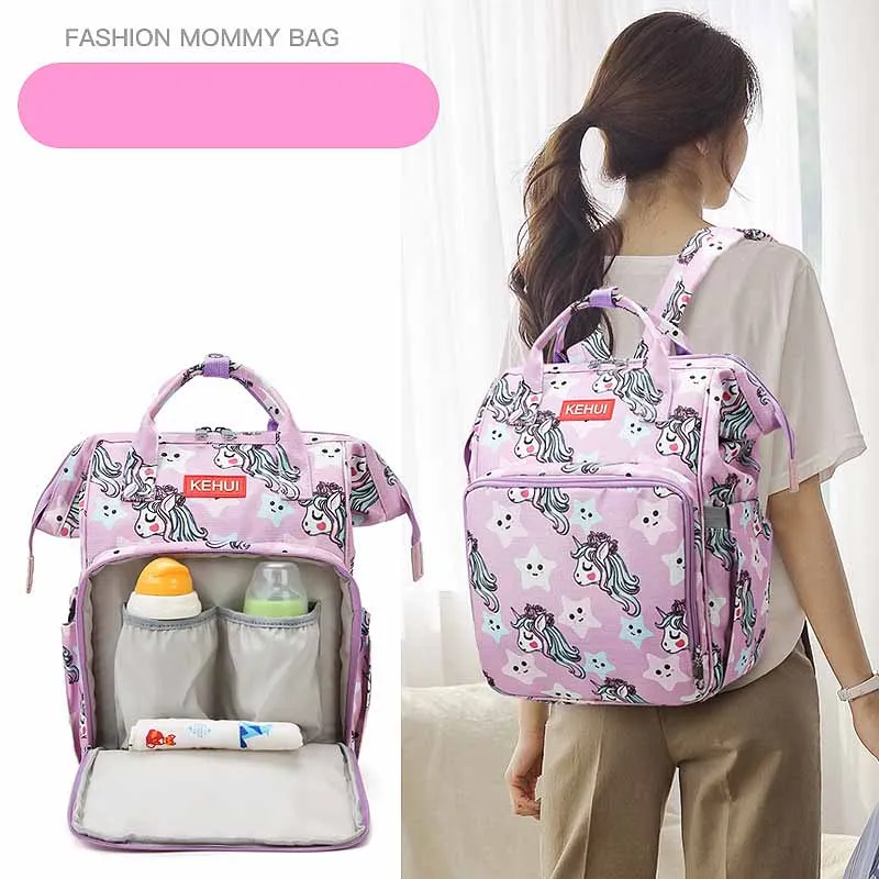 Multifunction Custom Waterproof Maternity Mommy Backpack Diaper Bag Baby Nappy Mummy Bag, As picture