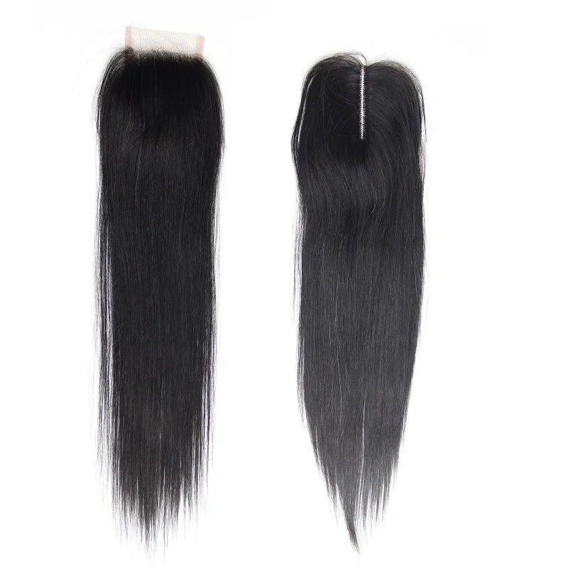 

Hot Selling Cuticle Aligned Virgin Brazilian Straight Human Hair 4x4 Lace Closure transparent lace Frontal Closure Hair