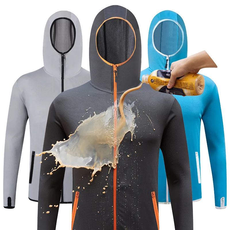 

outdoor thin breathable quick dry clothes Hydrophobic clothes dirt-resistant sunscreen uv protection shirt fishing jacket