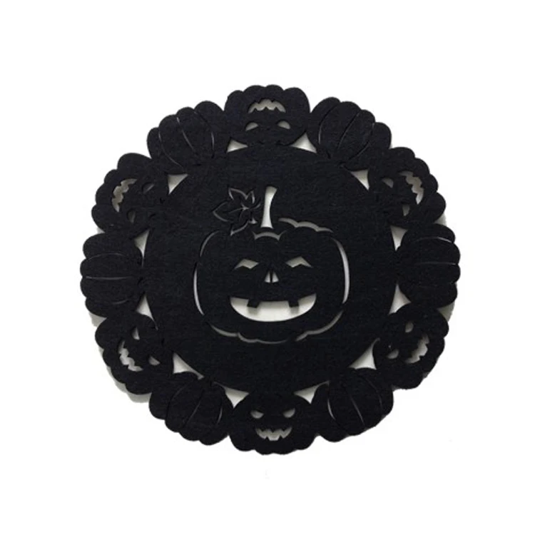 Halloween Felt Table Mat Laser Cut Round Kitchen Table Placemat Buy