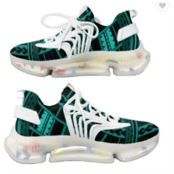 

Custom 2021 style Men's Chunky Sports Shoes Running Casual Vintage Polynesian Tribal Pattern New Men's Casual Shoes For Men 2021