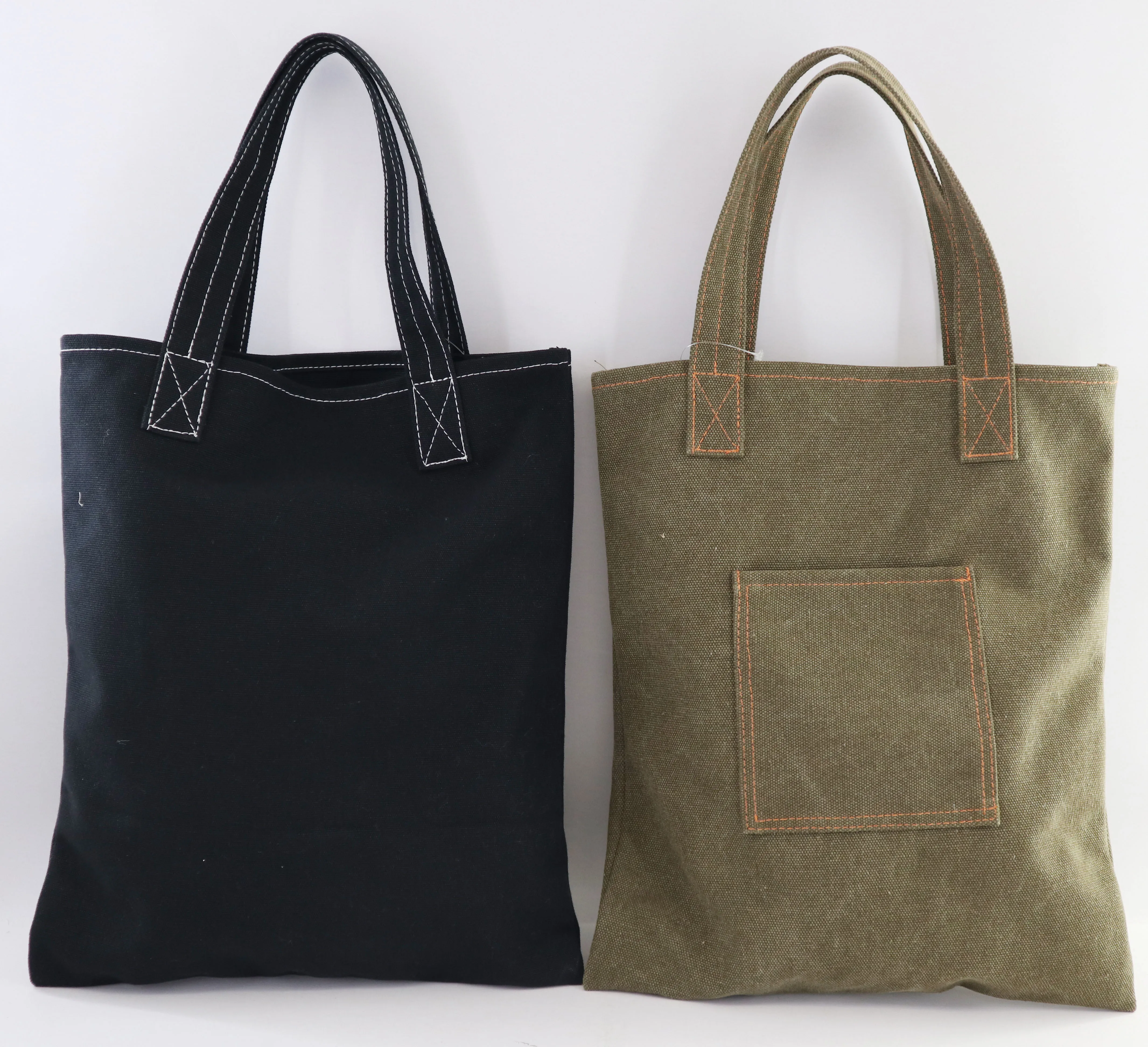 中国最新时尚设计简约风格简约个性字母帆布手提袋女士购物袋