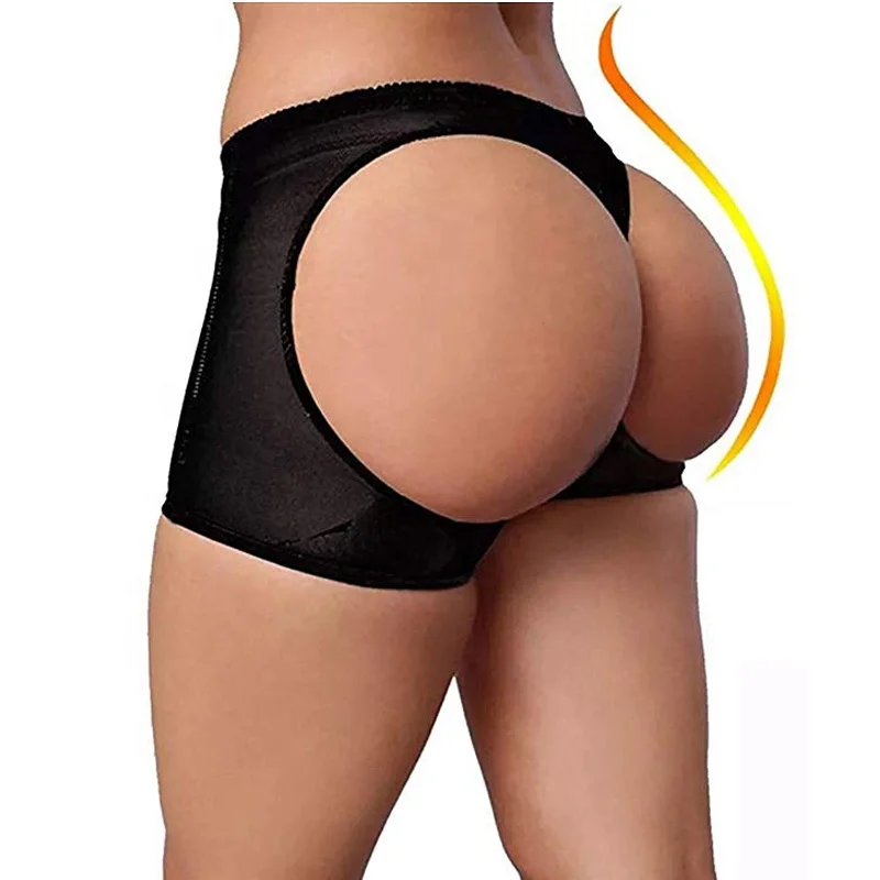 

1010 Wholesale Cheap Women Sexy Mesh Booty Shaper Butt Enhancer Panties Plus Size Shapewear Slim Butt Lifter Panties, Black, nude
