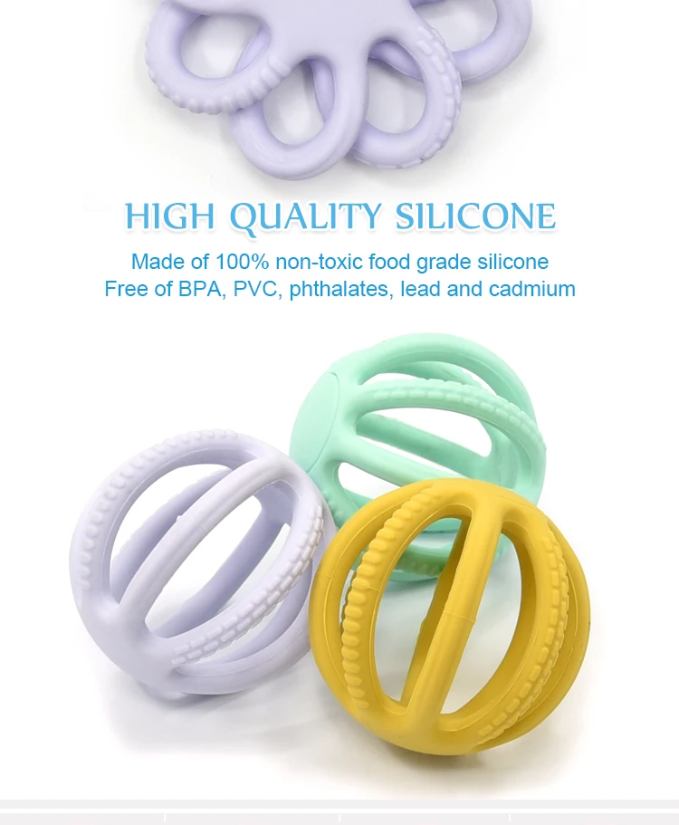 Freeze Safe Silicone Ball Plush Toy Nontoxic Ecofriendly Silicone