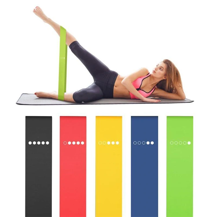 

Home Gym Fitness Body Stretching Band Exercise Yoga Loops Pull Up Resistance Fitness Bands, Blue, yellow, black, green, red
