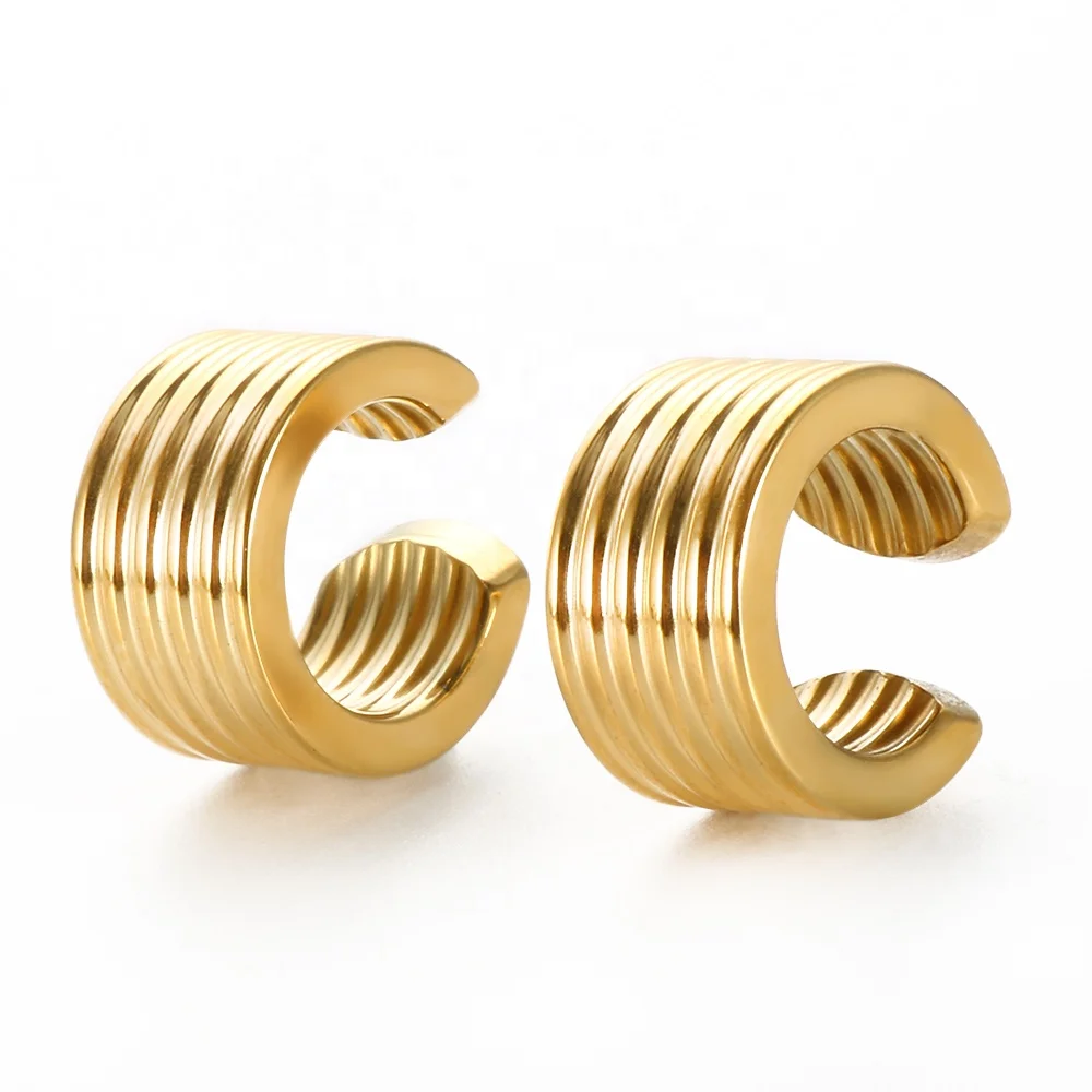 

Geometric Wrap Ear Cuff Clips Jewelry Ear Cuff No Piercing C Shape Dainty Cabled Wide Chunky Conch Ear Cuff Earrings, Gold/silver/rose gold/black