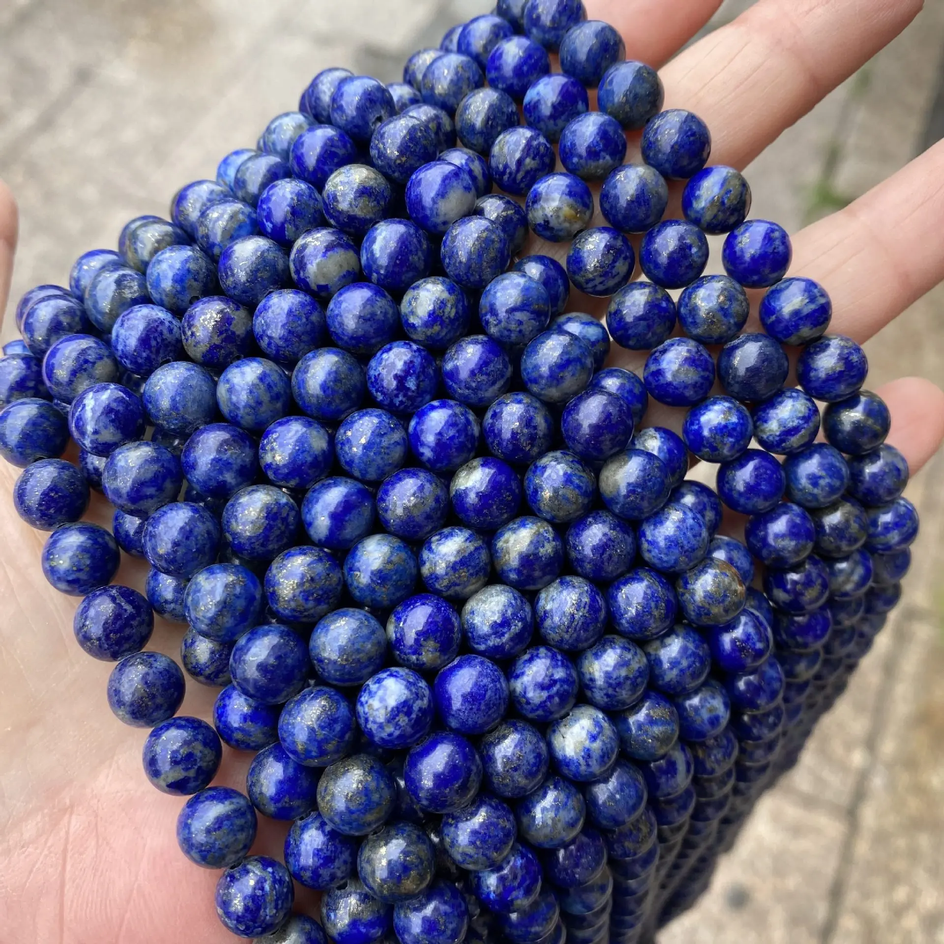 

factory wholesale real jade loose strands beads natural stone gemstone lapis lazuli loose beads for jewelry making