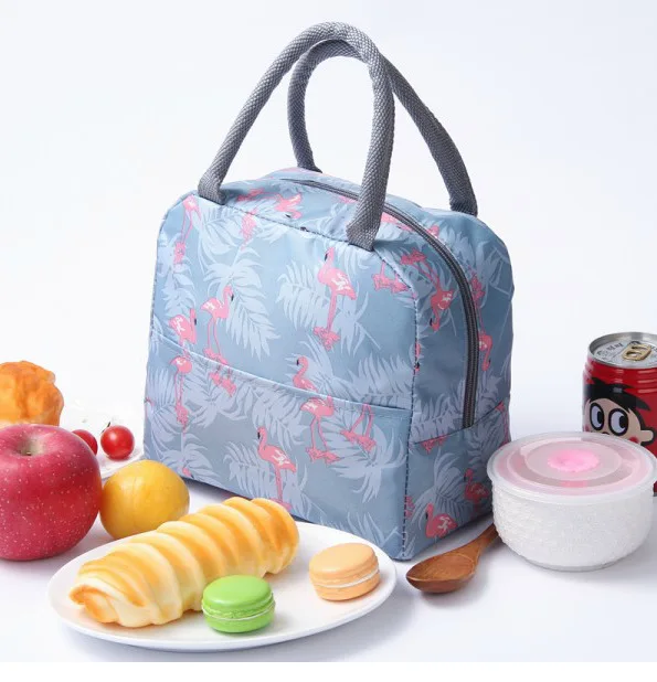 

Functional Pattern Cooler Lunch Box Portable Insulated Canvas Lunch Bag Thermal Food Picnic Lunch Bags For Women Kids, 4colors