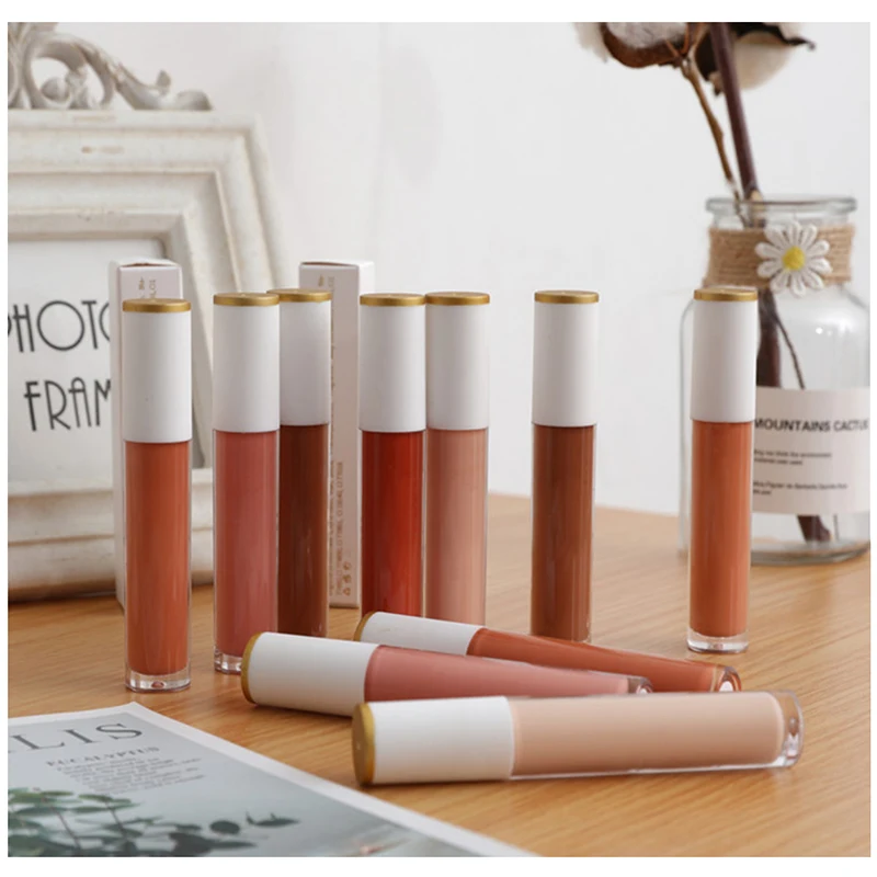 

Hot Selling Wholesale Nude Lip Glosses Private Label Lip Plumping Gloss 15 Colors Pigment White Lipgloss Tubes