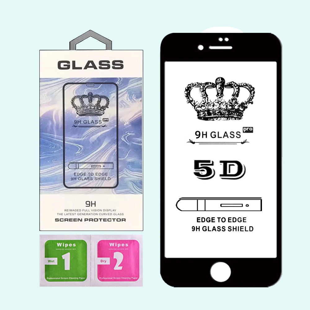Wholesale Price 5D 9H clear 0.26mm  Full Cover Screen protect protection Tempered Glass for IPhone6S PLUS
