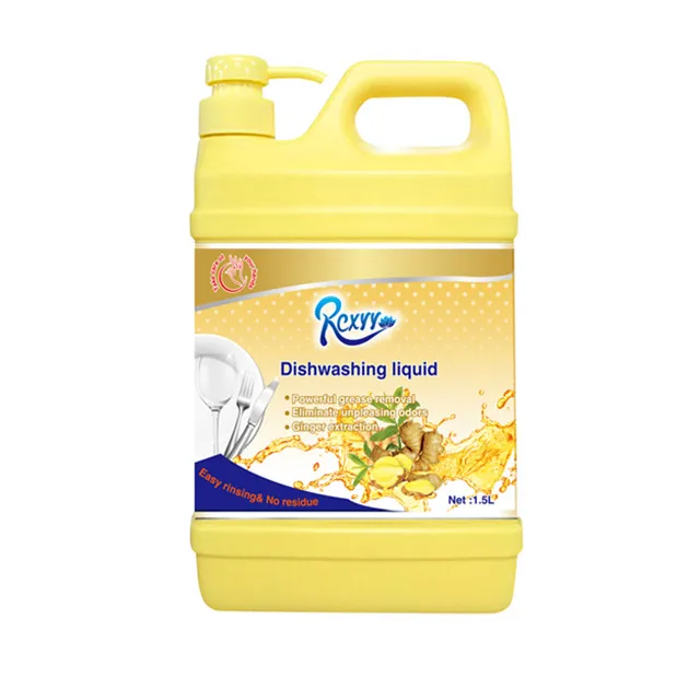 

OEM 1.5L Strong Degreasing Stain Tableware No Residue Dishwashing Liquid Ginger Composition