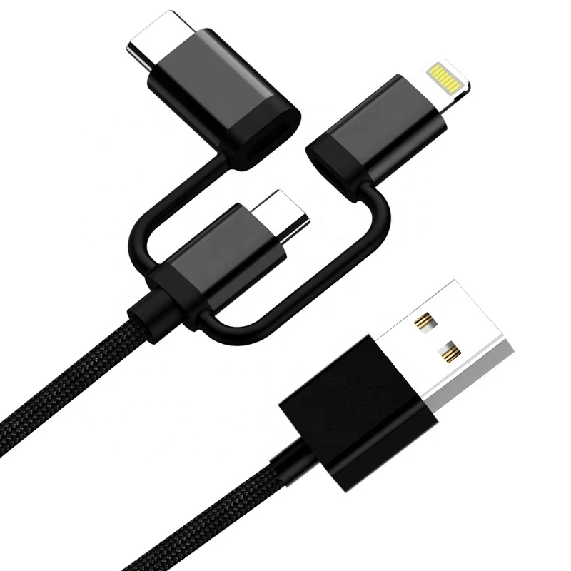 

new arrivals 2021 micro USB charge cable type c fast 2 in 1 charging cables usb cable, Grey /black