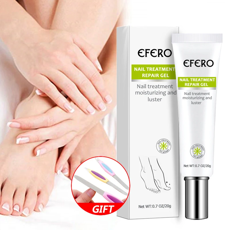 

EFERO 1pcs Nail Repair Serum Cream Anti Infection Onychomycosis Fungal Nail Treatment Feet Care Herbal Nails Repair Cream, White
