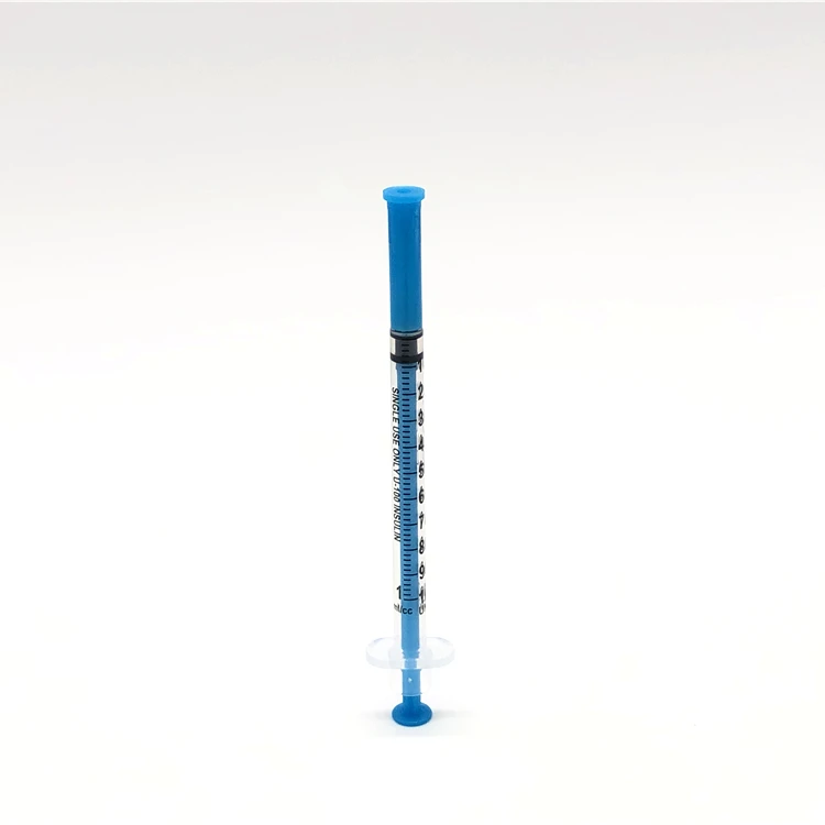 
1ml Disposable Colored Insulin Syringe with Fixed Needle 