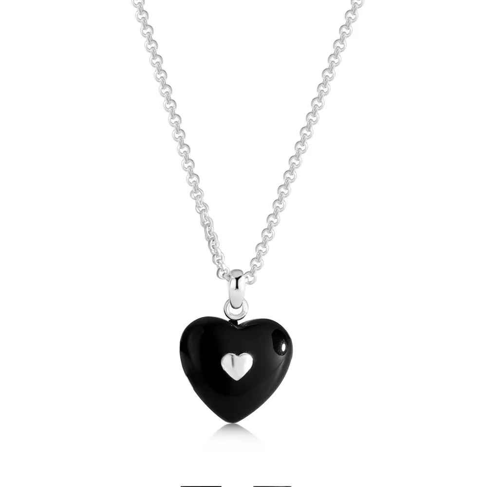 

Dylam 2022 Metallic Style Drop Shipping Heart Shaped Necklace Romantic 925 Sterling Silver Jewellery Rhodium Plated Necklaces, 18k gold plated /customized color