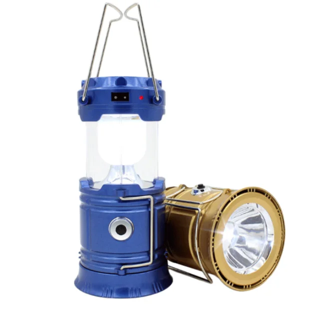YJN5302 Portable Handheld Collapsible Solar Usb Rechargeable Led Camping Light Lamp Barn Lantern Power Bank
