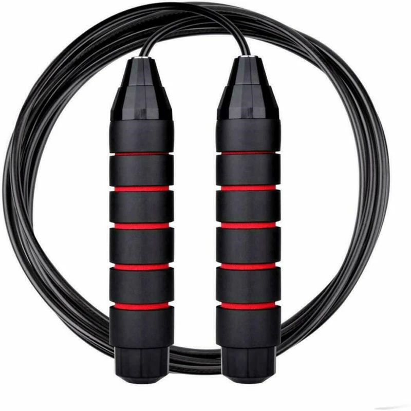 

Heavy Jump Rope Bearing Adjustable Steel Ball Tangle-free Cuerda Para Saltar Weighted Fitness Speed Skipping Rope, Red