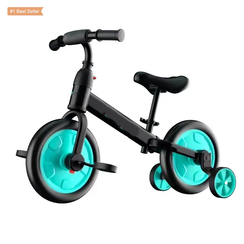 

Istaride Balance Bike With Pedals Included Kit Velo D'Equilibre Animal Rennen Fiets Flash Wheel 5 In 1 Toddler Training Bike, Red green yellow blue black