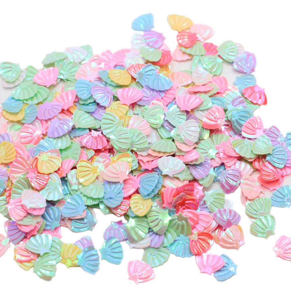 

Pastel Sea Shell Glitter Sequins 6*8mm PVC Loose Sequin Glitter Paillettes For Nail Art Manicure Sewing Wedding Decor Confetti, Colorful