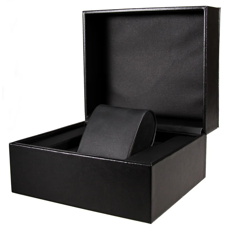 

Hot Sell Cheap Black Storage box Custom Logo Leather Wristwatch display box