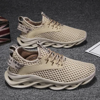 

SUMMER NEW THIN MESH SURFACE HOLLOW BREATHABLE MEN'S VERSATILE BLADE RUNNING CASUAL SPORTS SHOES DEODORANT NON-SLIP