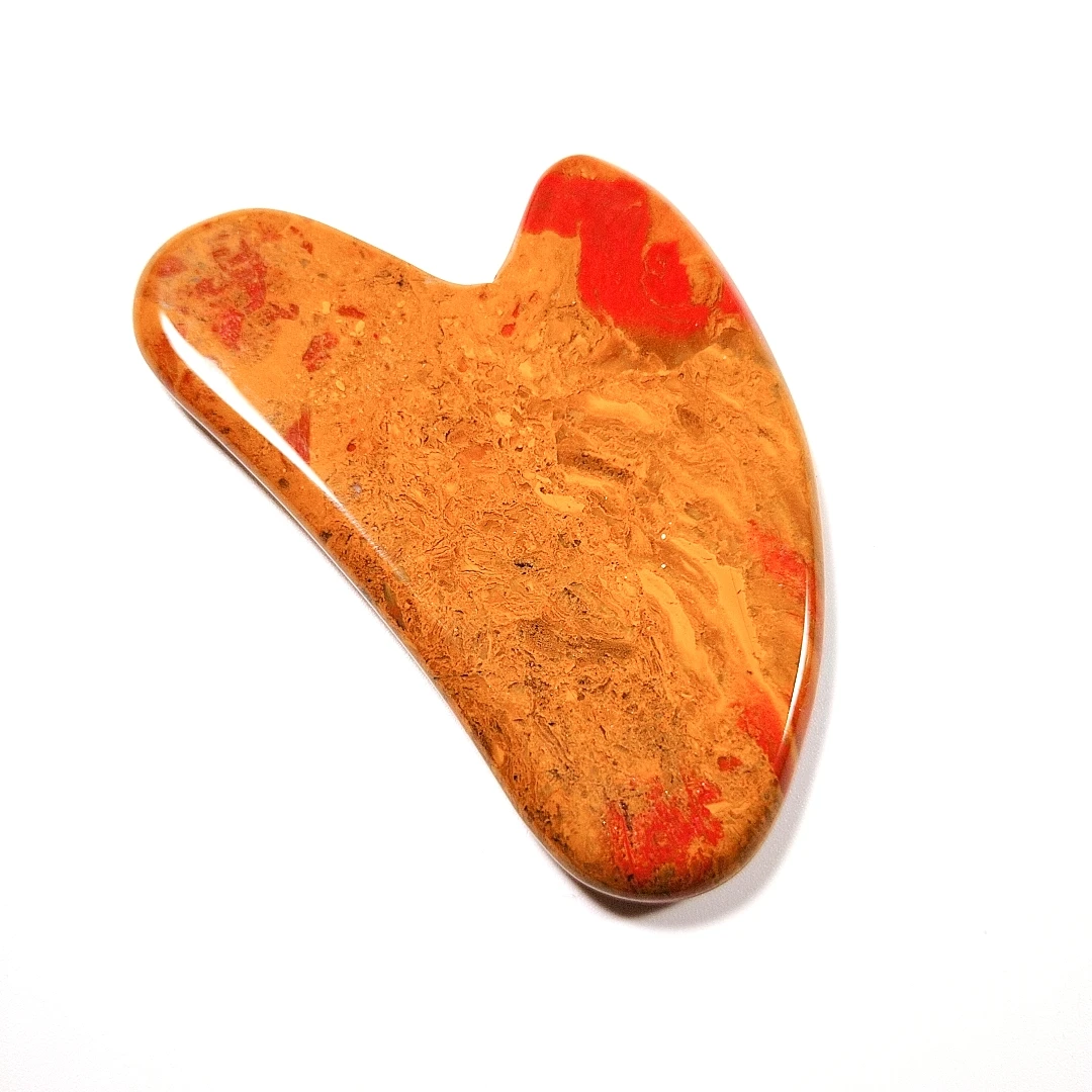 

dongguan factory made natural heart mookaite jasper massage tools gua sha