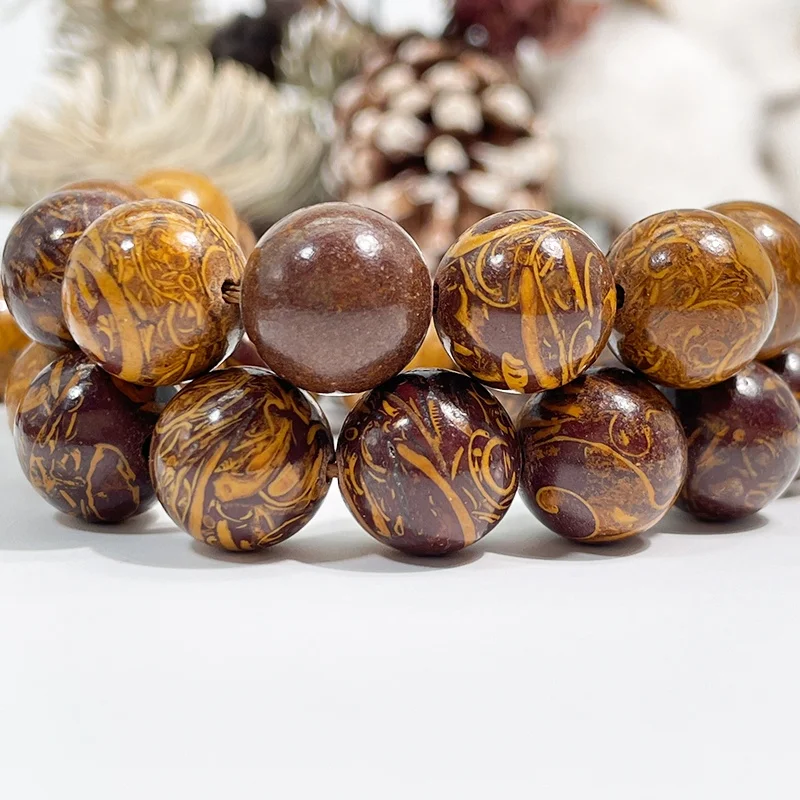 Wholesale 4-12mm Natural Elephant Grain Jasper Stone Beads For Jewelry Making Gemstone Loose Beads