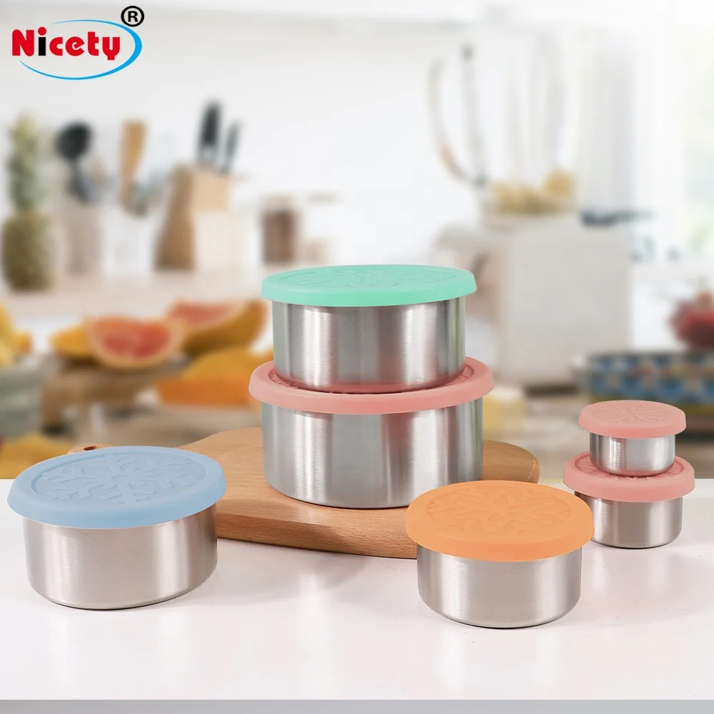 

NICETY stainless steel metal meal prep container bento lunch box with lid