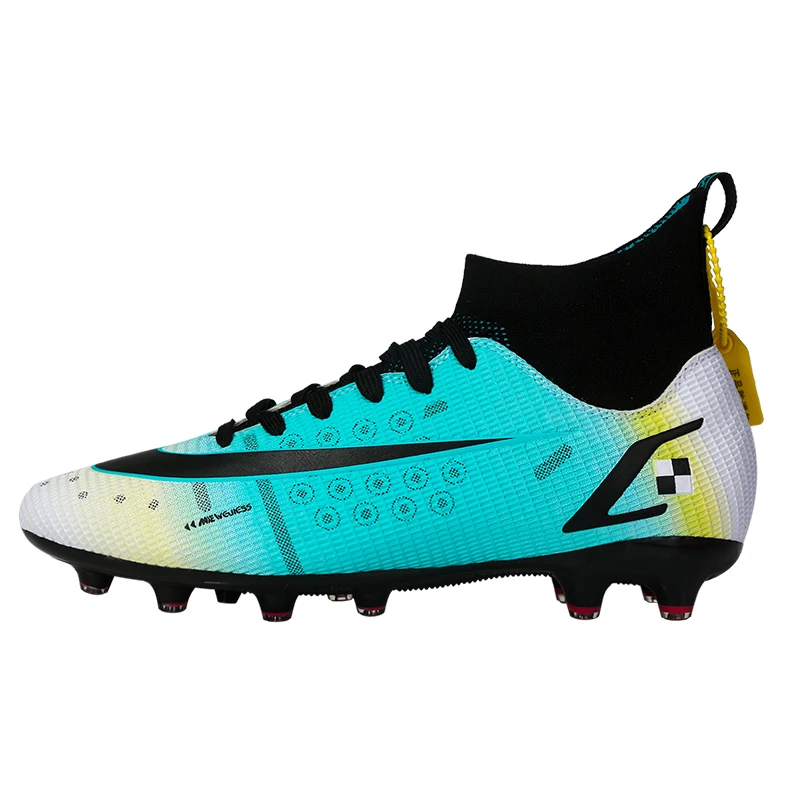 

Factory high quality custom made men's lawn football shoes, Moonlight, orange, black, black + orange, moon + orange