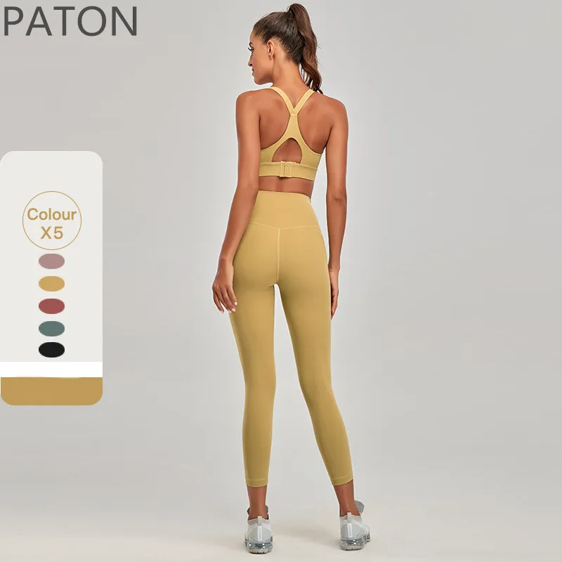 

Woman activewear BRA & HIGH-WAIST BACK HIDDEN POCKETS LEGGING SET