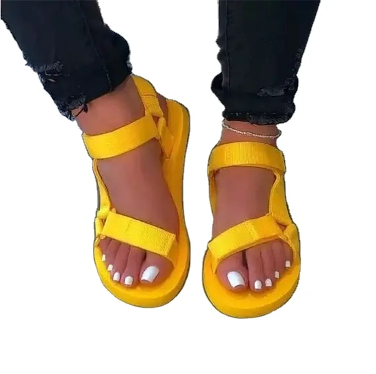 

2021 female ladies womens eva beach slippers yellow black sandles sandals shoes flat comfort beach summer new design