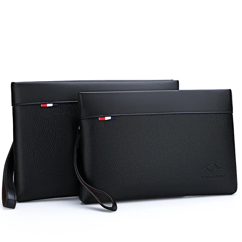 

2020 Factory Wholesale Men Long Thin Wallets High Capacity Business Handbag PU Leather Men Long Wallet