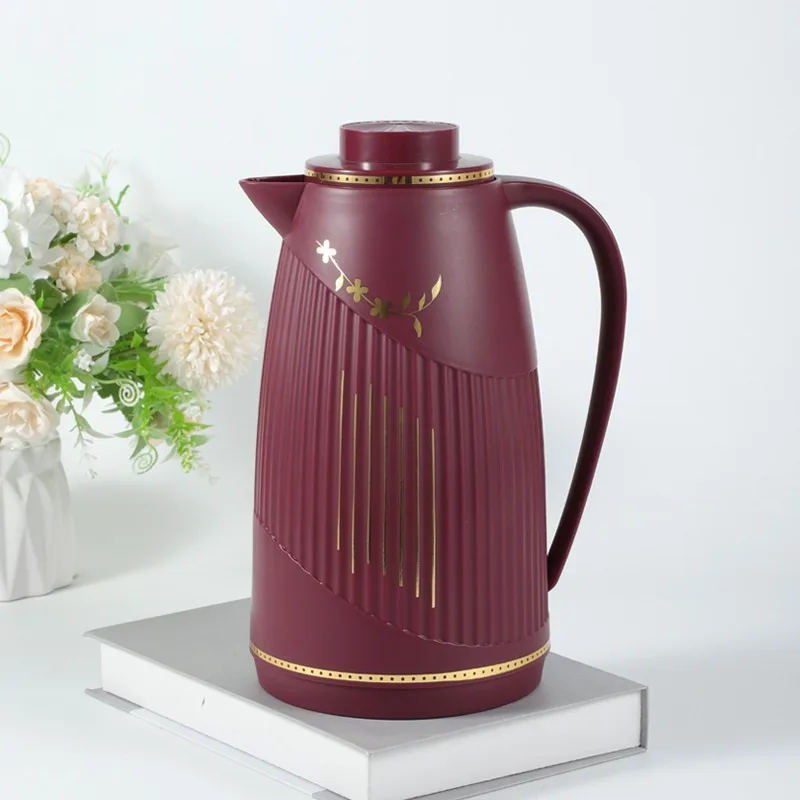 DAYDAYS  pink glass refill inner thermal insulated Arabian arabic tea flask plastic vacuum thermo jug