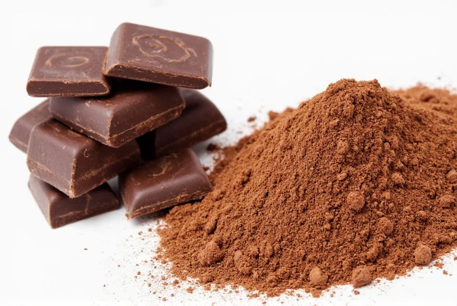 Dark chocolate stored in glass jars