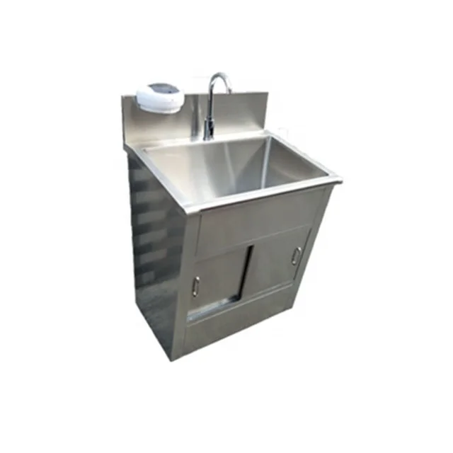 
SS304 stainless steel medical hand basin with induction faucet 