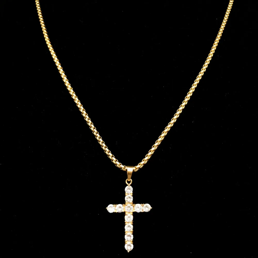 

wholesale cross pendant amazon top seller 2021 women mens fashion 18K gold plated stainless steel cross jewelry pendants, Gold,silver