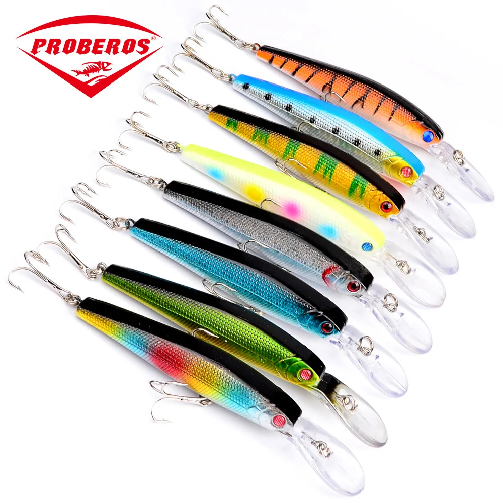 

Minnow Fishing Lures 125mm/14g Plastic Hard Bait Wobbler Crankbait 3D Eyes Floating Sea Fishing Isca Artificial Tackle