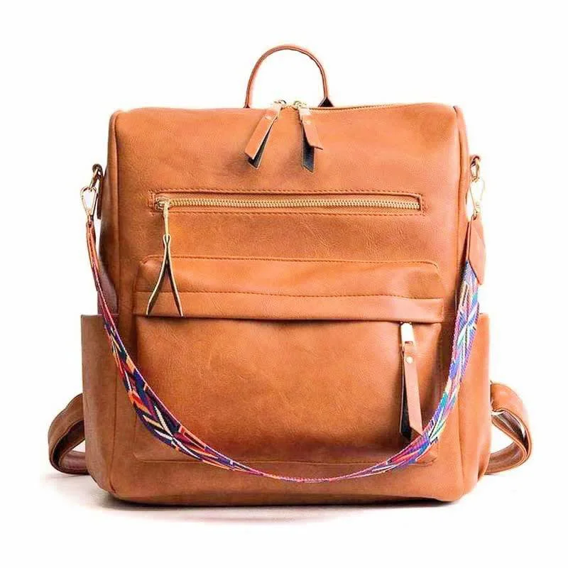 

2021 Drop Shipping Bag Women Designer Bags Large-Capacity PU Backpack Casual All-Match Travel Bags