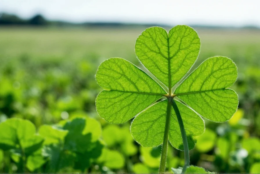 Clover farm field showing healthy white clover growth in agricultural setting