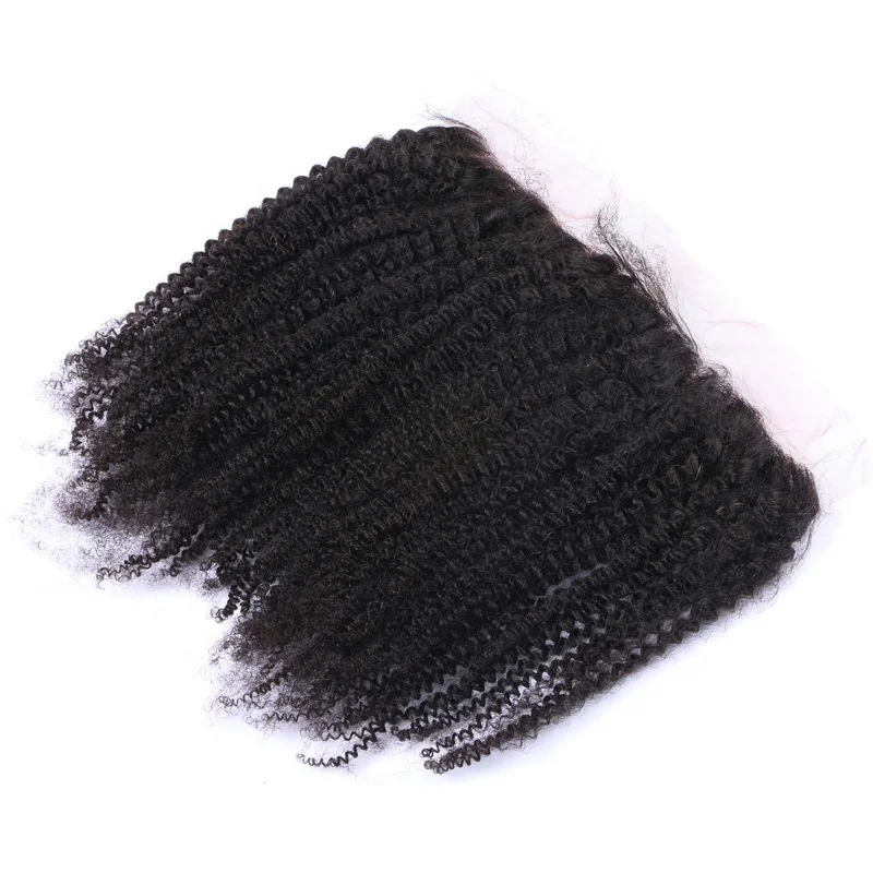 

Afro kinky curly human hair with 13*6 lace frontal closure