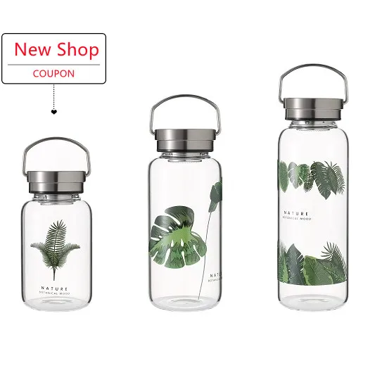 

2021 new style Fruit Infuser Bottle various capacity glass water bottle, Customized color