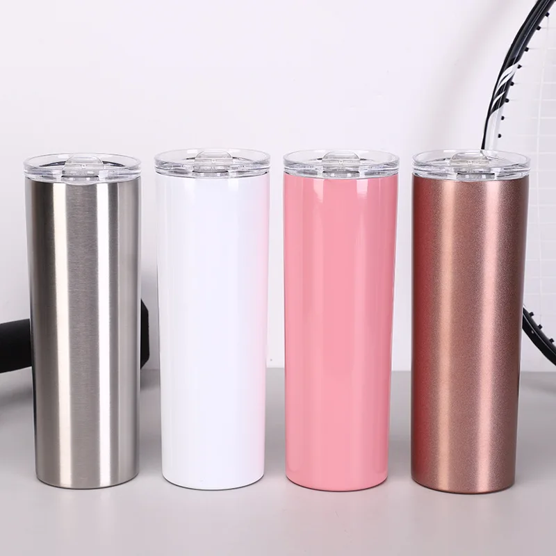 

20oz skinny tumbler stainless steel cups, Customized colors acceptable