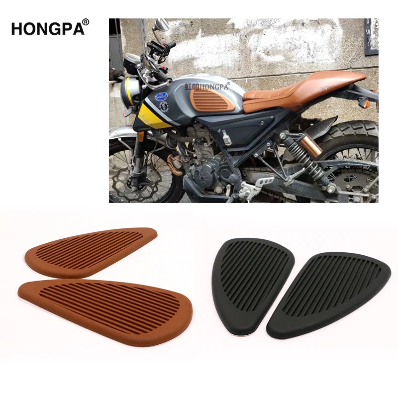 Tank Pads Knee Pad Protector For Cafe Racer Motorcycle Fuel Tank